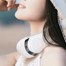 5000mAh Hanging Neck Fan USB Rechargeable Bladeless Sport Mute Fans (White)