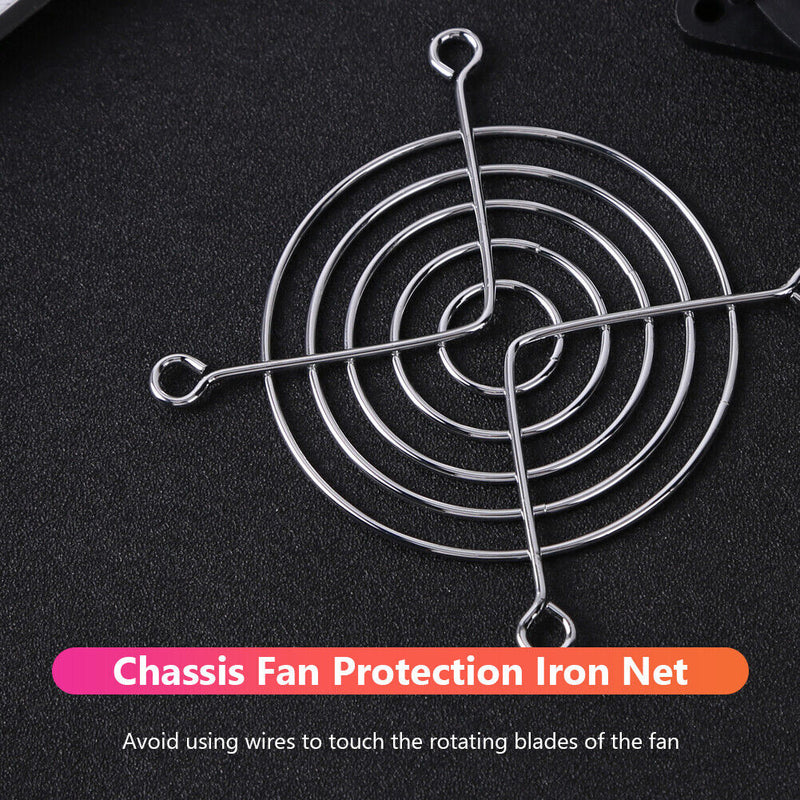 5pcs PC Case Fan Grills Computer Cooling Fan Finger Guard Protector (70mm) Newly