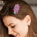 3pcs Peafowl DIY Full Drill Diamond Painting Hairpin Elegant Girls Hair Clips