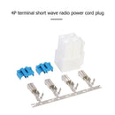 4Pin Short Wave Radio Power Socket Cable Plug with Shell for Icom IC-7000 I