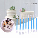 8pcs/set 16 Patterns Fondant Cake Decorating Sugar Craft Modeling (Blue)