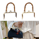 Metal Purse Frame Kiss Clasp Lock Bamboo Square Handle for DIY Bag Making