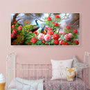 5D Rhinestone Craft Beaded Art Drawing Peacock Peony Diamond Embroidery Mosaic