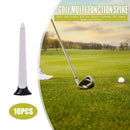 10pcs Golf Ball Holder Rubber Cushion Tee Plastic Golf Tees Training Aids