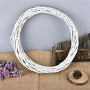 Vine Ring Christmas Rattan Ring Wreath Wicker Garland Hanging White Wreath