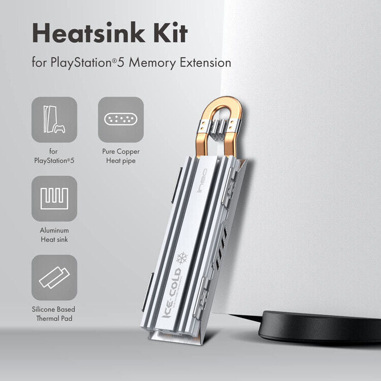 NVMe Solid State Drive M.2 SSD Heatsink Heat Drain Cooler for PS5