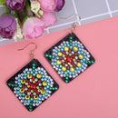 5D DIY Diamond Painting Earrings Double-sided Square Drop Earrings (RZ013) Newly