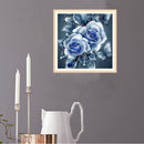 Rose 5D Diamond Painting Embroidery DIY Craft Cross Stitch Home Decor(Blue
