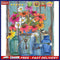 DIY Paint By Number Kit Vase Flower Bird Abstract Acrylic Paint Art Craft Gift