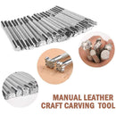 20pcs Manual Leather Craft Stamping Carving Embossing Beveler Stamping Tools .