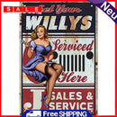 Tin Plate Wall Sign Retro Painting Letter Sexy Woman Metal Plate Poster for Bar