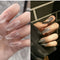 Wearable Coffin Medium Long Length False Nail Press on Nails French Cat Eye