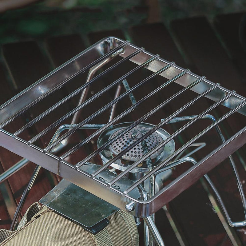 Stainless Steel Folding Backpacking Camping Stove Campfire BBQ Grill Rack