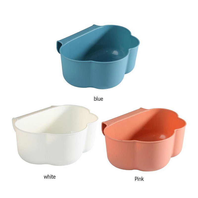 Hanging Storage Basket Organizer Trash Can Shelf Home Kitchen Tool (Pink)