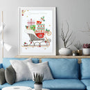 5D DIY Special Shaped Diamond Painting Sled Cross Stitch Mosaic Craft Kit D