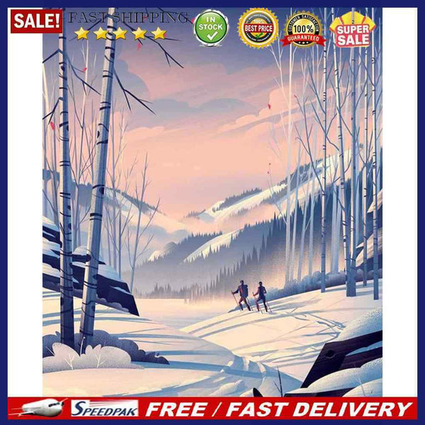 Cabin Scenery Oil Paint By Numbers Hand Painted Frameless Painting Home Ornament