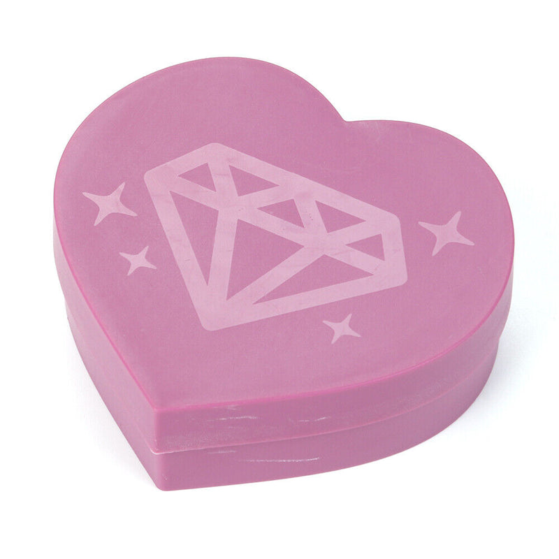 5D DIY Diamond Painting Tray Plastic Heart Shape Drill Plate (Light Purple)