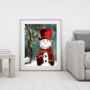 Oil Paint By Numbers Picture DIY Painting Snowman Nature Painting Kit Art