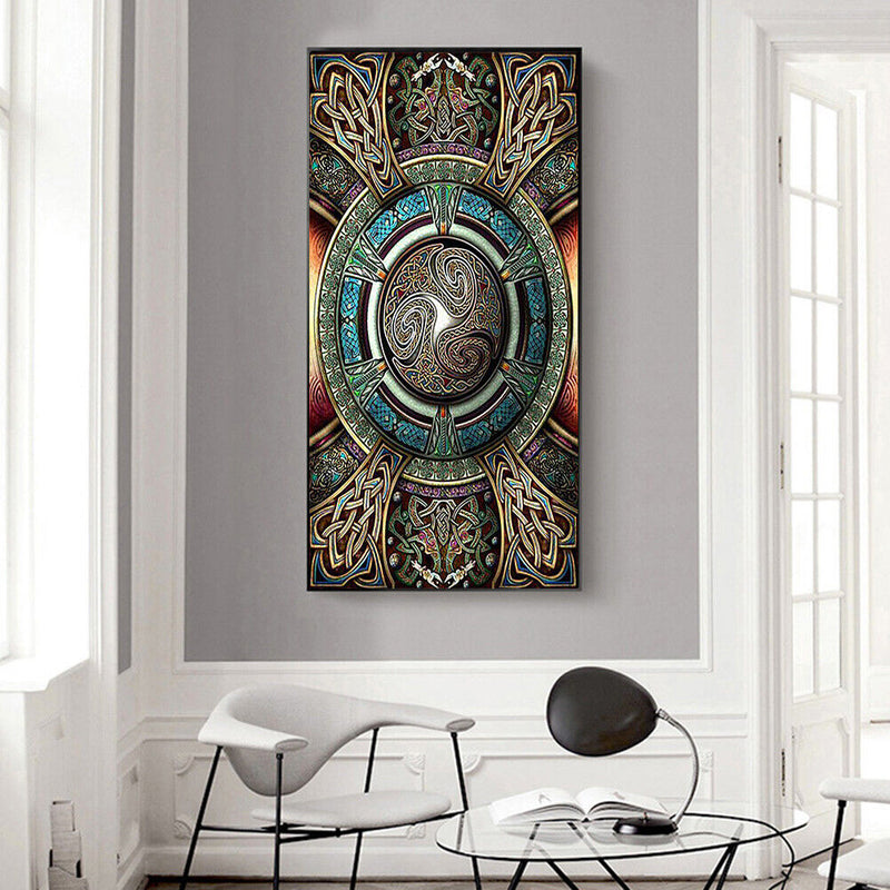 Celtic Totem Oil Paint By Numbers Kits Canvas DIY Hand Painted Wall Picture