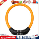 4 Digit Combination Bicycle Security Lock Anti Theft Cable Lock (Orange)