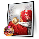 5D DIY Diamond Painting Kid Dog Full Round Drill Mosaic Art Picture Decor K