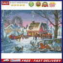 Full Embroidery Scene 2-Strand 14CT Printed Cross Stitch Cotton DIY Needlewor