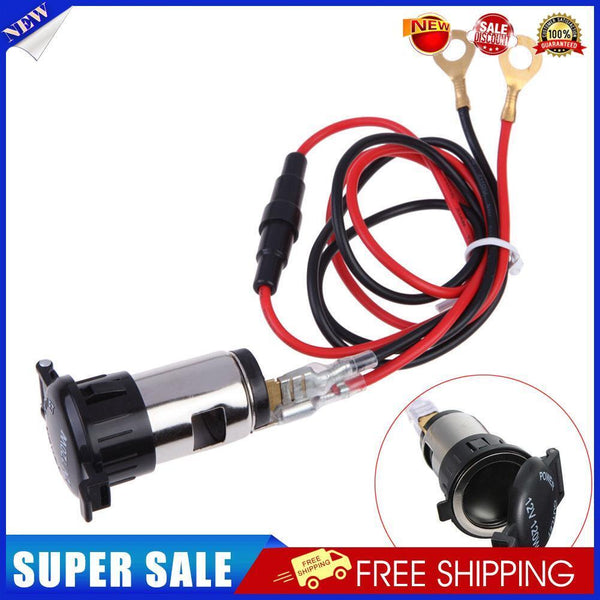 Car Motorcycle 12V 120W Cigarette Lighter Metal Power Socket Plug Outlet