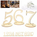 10pcs Wooden Wedding Table Number Seat Cards Ornament Craft (One to Ten) Newly