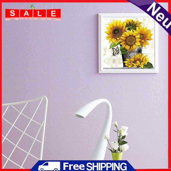 5D DIY Diamond Painting Kits Full Round Drill Sunflower Bouquet Mosaic