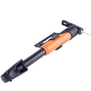 Portable Folding Bicycle Air Pump Inflator for Presta Schrader Valve Orange