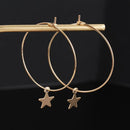 Boho Gothic Party Hip Hop Star Hoop Earrings Ear Stud Dangle Drop Large Circle