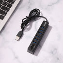 USB 2.0 HUB Adapter Multiple USB Splitter Power Hub Card Reader (8 Ports)