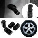 ALUMINUM 4X Tire Wheel Rims Stem Air Valve Caps Tyre BLACK Cover Truck Car G0J6