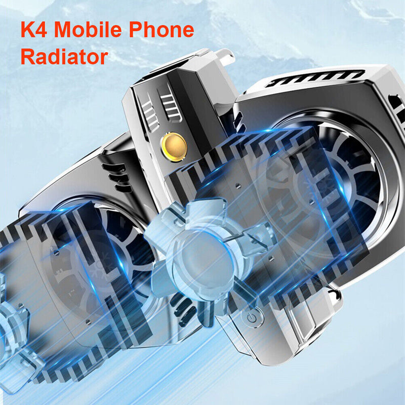 K4 Mobile Phone Radiator Temperature Display Dual Game Cooling Fan (Gun) Newly