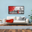 Nordic Couple Kissing Oil Painting Living Room Decorative Picture Wall Artw