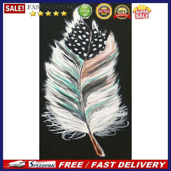 Abstract Feather Oil Paint By Numbers DIY Canvas Wall Picture Craft Home Deco