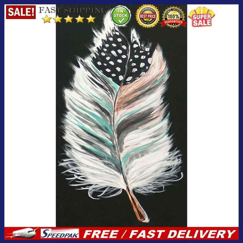 Abstract Feather Oil Paint By Numbers DIY Canvas Wall Picture Craft Home Deco