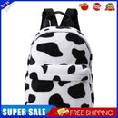 Fashion Winter Fluffy Women Soft Plush Printed Cow Backpack Girls School Ba