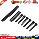 6-String Guitar Bridge Pins Saddle Nut Acoustic Cattle (Black) Newly