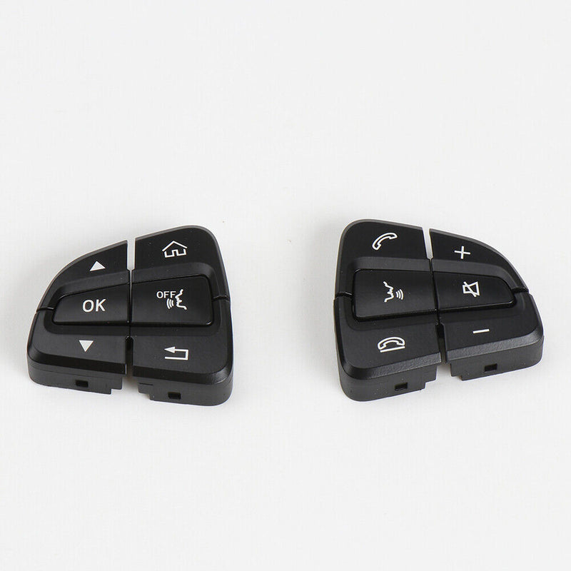 2pcs Steering Wheel Button for Mercedes C Class W205/GLC Class W253 (Black)
