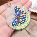 2pcs 5D Diamond Painting Keyring DIY Round Keychain Bag Pendant (YSK205)