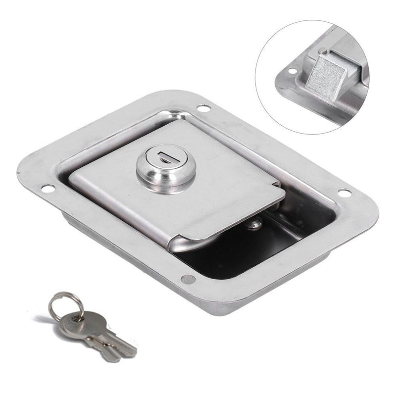 with Keys Stainless Steel Box Lock Handle Lock Cabinet Lock Paddle Door Latch
