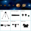 Children HD Astronomical Telescope w/ Star Mirror Tripod Zooming Monocular Newly