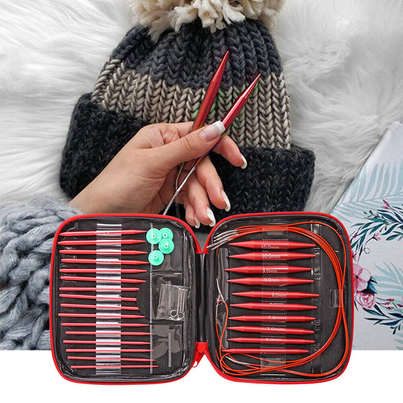 13 Pairs Knitting Needles for Sweater Crochet Set DIY Craft Sewing Accessories