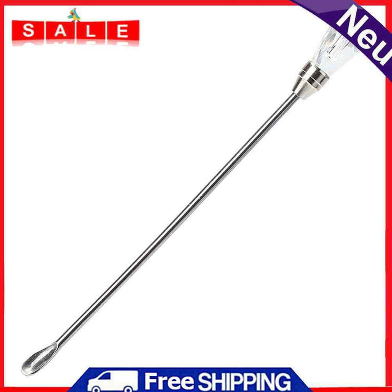 Stainless Steel Mixing Spoon Melted Wax Pills Bead Headring Stick (White)