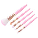 5pcs Portable Makeup Brush Set Soft Nylon Eyeshadow Foundation Brush (Pink)