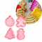 4Pc/Set Christmas Cookie Biscuit Plunger Mould Fondant Mold P1X7 Baking P6I8