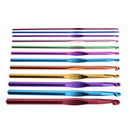 DIY Aluminum Crochet Hooks Sweater Knit Sewing Needles Set Kit (12pcs) Newly