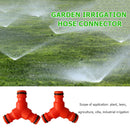 2pcs Y Type Tape Connector Quick Adapter Garden Hose Irrigation (Orange)