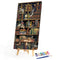 Frameless Oil Paint By Numbers DIY Bookshelf Cat Picture Craft Kit for Home